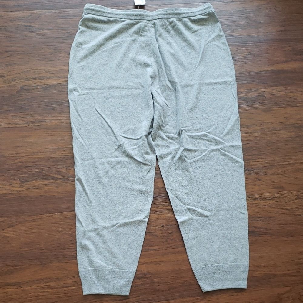 St John Women's Gray Jog Pants Size XL Cashmere Wool Quiet Luxury Lounge New - Picture 6 of 6